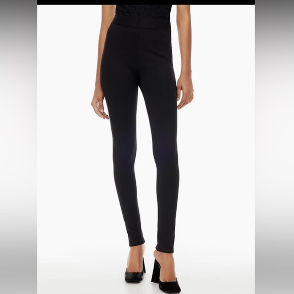 Aritzia Ten By Babaton Serra Black ribbed career office wear Pant Size Small - Picture 1 of 8